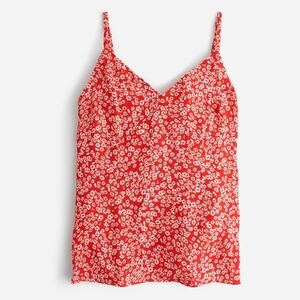 Madewell V-neck Cami tank Ditsy floral Red